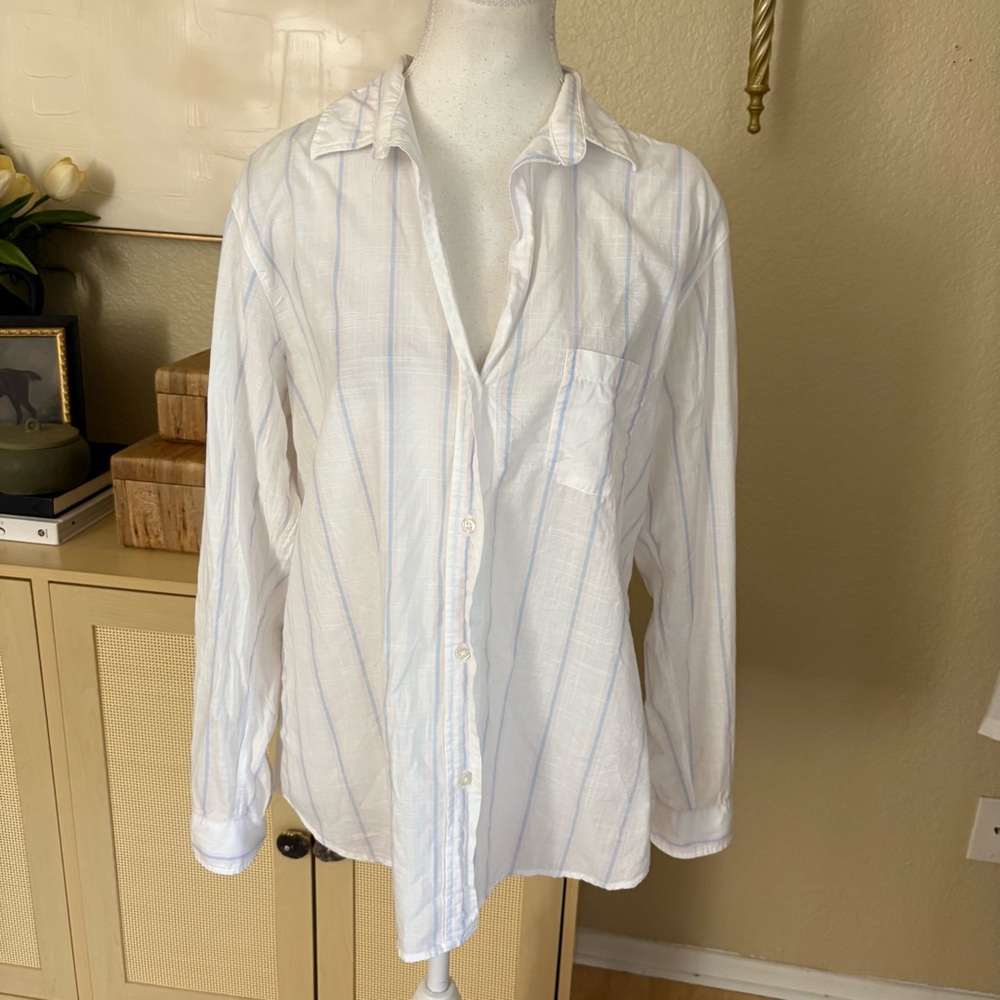 GRAYSON The Hero Button Down Shirt Striped Cotton Size 5 XL
